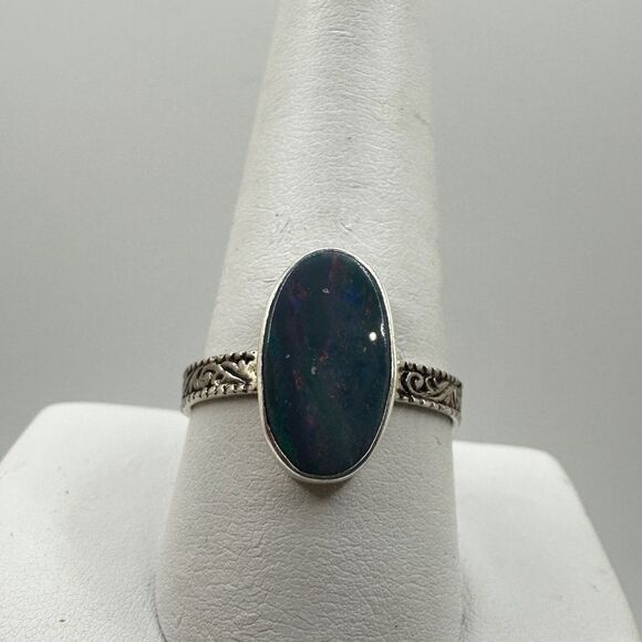NWT Australian Opal in Bali sterling silver ring! - Picture 10 of 10